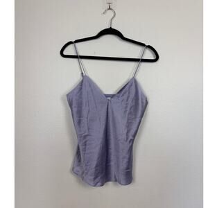 NWT Cami NYC Raine Satin Silk V Neck Silk Tank Top in Lavender Jasmine Medium